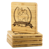 Stubborn Shiba - Bamboo Coasters (Set of 4) - Stubborn Shiba Co
