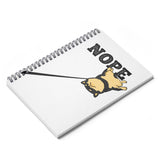 Nope Black and Tan Shiba - Spiral Notebook - Ruled Line - Stubborn Shiba Co