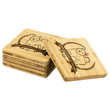 Stubborn Shiba - Bamboo Coasters (Set of 4) - Stubborn Shiba Co