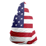American Flag Shiba Inu - Hooded Blanket