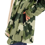 Green Camo Micro Fleece Cloak
