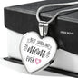 Best Shiba Inu Mom Ever Heart Pendant (White)