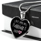Best Shiba Inu Mom Ever Heart Pendant (Black)