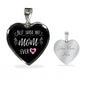 Best Shiba Inu Mom Ever Heart Pendant (Black)