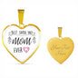 Best Shiba Inu Mom Ever Heart Pendant (White)