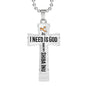 All I need is God and my Shiba Inu - Cross Necklace