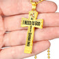 All I need is God and my Shiba Inu - Cross Necklace