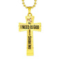 All I need is God and my Shiba Inu - Cross Necklace