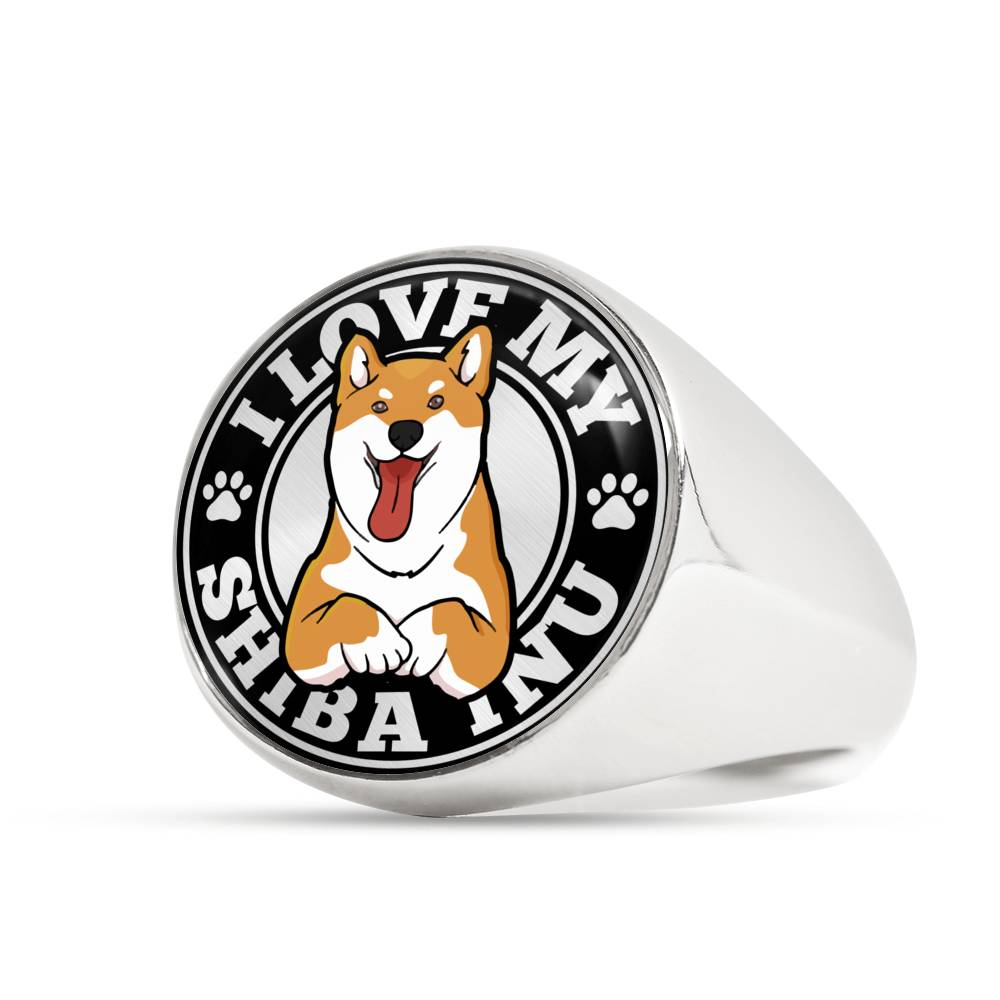I Love my Shiba Inu Red Shiba Ring – Stubborn Shiba Co