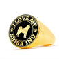I Love My Shiba Inu - Silhouette Ring - Stubborn Shiba Co
