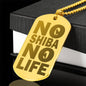 No Shiba No Life - Engraved Dog Tag (Gold) - Stubborn Shiba Co