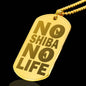 No Shiba No Life - Engraved Dog Tag (Gold) - Stubborn Shiba Co