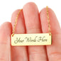 Shiba Inu Heart Pulse - Horizontal Bar Necklace