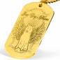 Custom Name Angel Shiba Dog Tag