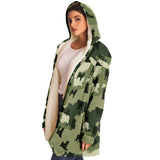 Green Camo Micro Fleece Cloak