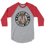 I LOVE MY SHIBA INU 3/4 sleeve raglan shirt - Stubborn Shiba Co