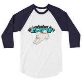 Cream Shiba 500 3/4 sleeve raglan shirt - Stubborn Shiba Co
