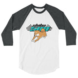 Red Shiba 500 3/4 sleeve raglan shirt - Stubborn Shiba Co