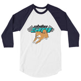 Red Shiba 500 3/4 sleeve raglan shirt - Stubborn Shiba Co