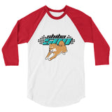 Red Shiba 500 3/4 sleeve raglan shirt - Stubborn Shiba Co