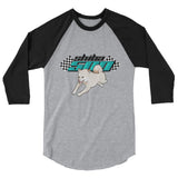 Cream Shiba 500 3/4 sleeve raglan shirt - Stubborn Shiba Co