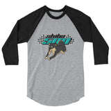 Black and Tan Shiba 500 3/4 sleeve raglan shirt - Stubborn Shiba Co