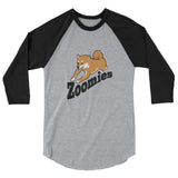 Zoomies!! Red Shiba - 3/4 sleeve raglan shirt - Stubborn Shiba Co
