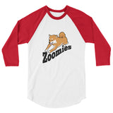 Zoomies!! Red Shiba - 3/4 sleeve raglan shirt - Stubborn Shiba Co