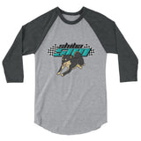 Black and Tan Shiba 500 3/4 sleeve raglan shirt - Stubborn Shiba Co