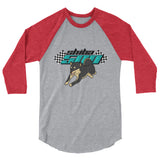 Black and Tan Shiba 500 3/4 sleeve raglan shirt - Stubborn Shiba Co