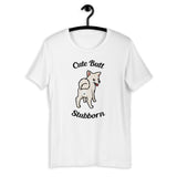 Cute Butt Stubborn - Cream Shiba - Short-Sleeve Unisex T-Shirt