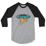 Red Shiba 500 3/4 sleeve raglan shirt - Stubborn Shiba Co