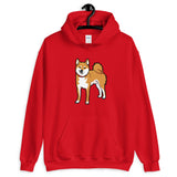 Red Shiba Hooded Sweatshirt