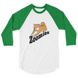 Zoomies!! Red Shiba - 3/4 sleeve raglan shirt - Stubborn Shiba Co