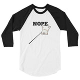 Cream Shiba "NOPE" - 3/4 sleeve raglan shirt