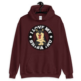 I LOVE MY BLACK & TAN SHIBA INU - Hooded Sweatshirt