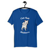 Cute Butt Stubborn - Cream Shiba - Short-Sleeve Unisex T-Shirt