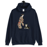 Ukiyoe Shiba Inu x Ukiyoe-Haaan - Black & Tan - Unisex Hoodie