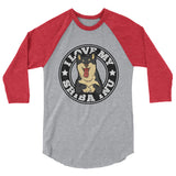 I LOVE MY SHIBA INU 3/4 sleeve raglan shirt - Stubborn Shiba Co