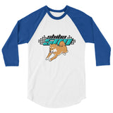 Red Shiba 500 3/4 sleeve raglan shirt - Stubborn Shiba Co