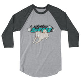 Cream Shiba 500 3/4 sleeve raglan shirt - Stubborn Shiba Co