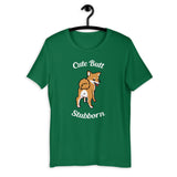 Cute Butt Stubborn - Red Shiba - Short-Sleeve Unisex T-Shirt