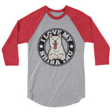 I LOVE MY SHIBA INU 3/4 sleeve raglan shirt - Stubborn Shiba Co