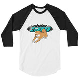 Red Shiba 500 3/4 sleeve raglan shirt - Stubborn Shiba Co