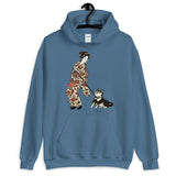 Ukiyoe Shiba Inu x Ukiyoe-Haaan - Black & Tan - Unisex Hoodie