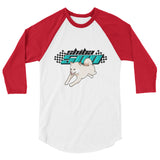 Cream Shiba 500 3/4 sleeve raglan shirt - Stubborn Shiba Co