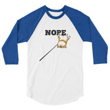 Red Shiba "NOPE" - 3/4 sleeve raglan shirt