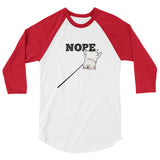 Cream Shiba "NOPE" - 3/4 sleeve raglan shirt