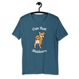 Cute Butt Stubborn - Red Shiba - Short-Sleeve Unisex T-Shirt