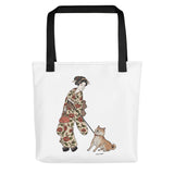 Ukiyoe Shiba Inu Tote bag x Ukiyoe-Haaan
